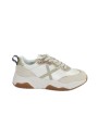 1 - MUNICH 8770173 WAVE beige oro scarpe donna sneakers lacci pelle