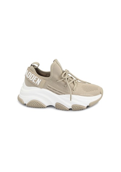 1 - STEVE MADDEN PROTEGE PROT04S1 sand beige scarpe donna sneakers tessuto slip on zeppa