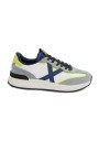 1 - MUNICH 8862001 DYNAMIX bianco  blu scarpe uomo sneakers lacci tessuto pelle