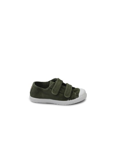1 - CIENTA 78777 22 kaki verde scarpe bambino strappi tessuto cotone profumate