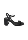 1 - STEVE MADDEN LAYNEY black scarpe donna sandali tacco pelle cinturino