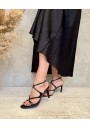 2 - STEVE MADDEN GRACIA black patent scarpe donna sandali eleganti tacco pelle vernice cinturino