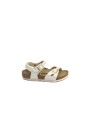 1 - BIRKENSTOCK RIO AS KIDS 1029570 25/35 graceful pearl white beige sandali bambina fibbie strappo