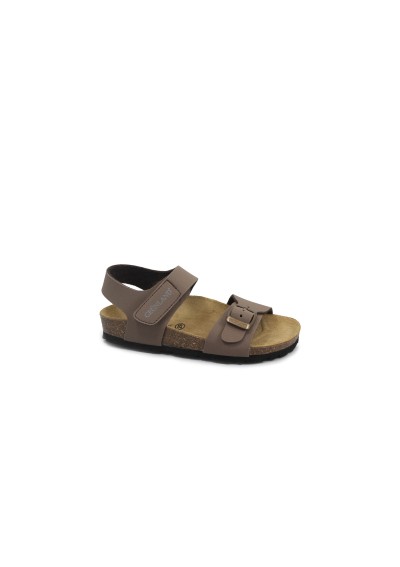 1 - GRUNLAND LUCE SB0234 testa di moro sandalo bambino strappo fibbia birk