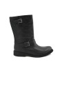 1 - FELMINI E170 lavado black nero stivaletto tronchetto donna biker camoscio fibbia