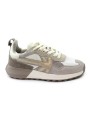 1 - KAOTICO AP003 DETROIT gold white bianco oro beige scarpe donna sneakers lacci pelle