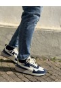 2 - KAOTICO AQ002 VANCOUVER navy blu bianco scarpe uomo sneakers lacci pelle