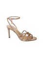 1 - STEVE MADDEN KAILYN rose gold rosa sandali cinturino strass tacco intreccio