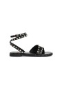 1 - CAFè NOIR GG1104 nero sandali donna cinturino borchie perle pelle