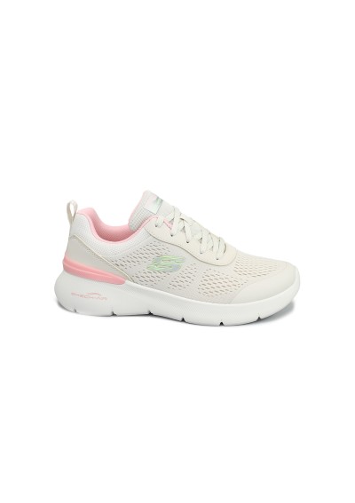 1 - SKECHERS 150370 SKECH AIR DYNAMIGHT 2.0 natural pink rosa scarpe donna lacci memory foam vegan