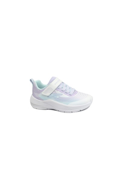 1 - SKECHERS 303575L MICROSPEC ADVANCE white lavander mint bianco scarpe bambina sneakers strappo