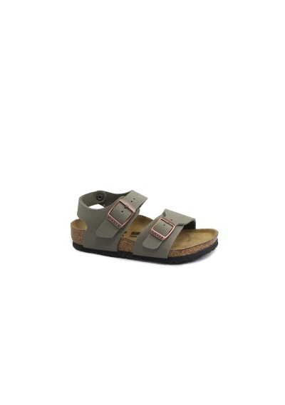 1 - BIRKENSTOCK NEW YORK KIDS BS 1029747 24/35 stone grigio sandali bambino fibbia