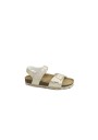 1 - GRUNLAND LUCE SB1156 platino oro  sandali bambina fibbia strappo glitter birk