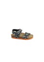 1 - GRUNLAND LUCE SB1158 nero sandalo bambino strappo fibbia birk dinosauri