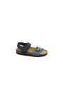 1 - GRUNLAND LUCE SB2408 jeans blu sandalo bambino strappo fibbia birk pelle