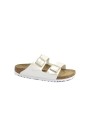 1 - BIRKENSTOCK ARIZONA kids 1029456 electric metallic pearl bianco perlato ciabatte bambina fibbie