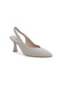 1 - MELLUSO D168 milk panna scarpe donna decolletè slingback pelle punta tacco