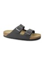 1 - BIRKENSTOCK ARIZONA BS 1029162 velvet gray grigio ciabatte uomo fibbie pelle