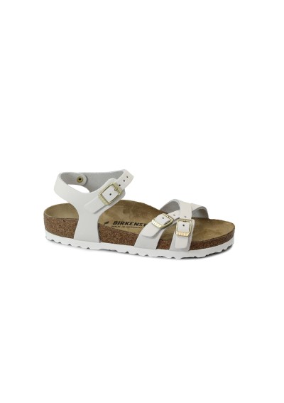 1 - BIRKENSTOCK KUMBA 1029417 antique white bianco sandali donna fibbie pelle