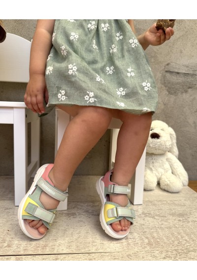 2 - BIOMECANICS 252227 25/27 bali rosa multicolore scarpe sandali bambina strappi pelle