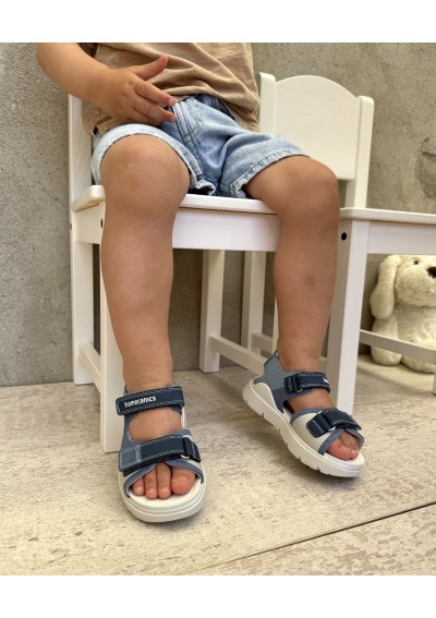 2 - BIOMECANICS 252227 28/34 petrol blu scarpe sandali bambino strappi pelle