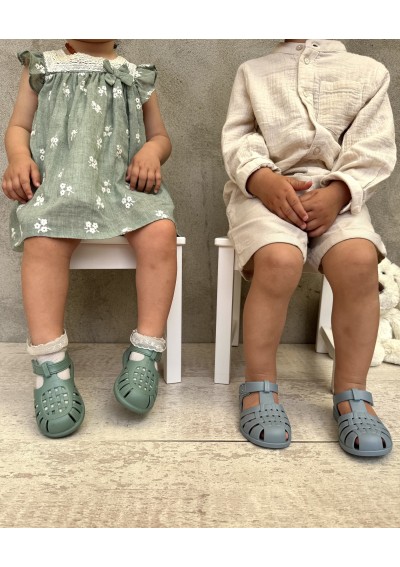 2 - IGOR  CLASICA V. S10288 oceano azzurro scarpe bambino sandali strappo gomma gabbietta