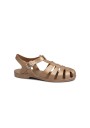 1 - IGOR BIARRITZ METAL S10346 bronze bronzo scarpe donna sandali gomma gabbietta fibbia