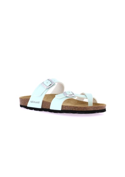 1 - GRUNLAND SARA CB4322 menta ciabatte donna infradito anatomiche fibbie