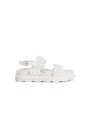 1 - CAFè NOIR GF9004 bianco sandali donna cinturino strass platform