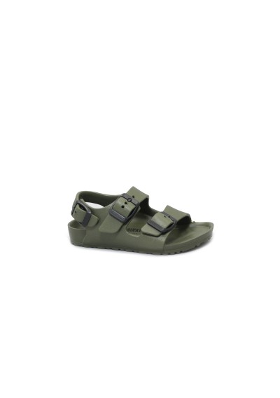 1 - BIRKENSTOCK MILANO EVA 1009354 khaki verde sandali bambino fibbie gomma