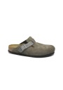 1 - BIRKENSTOCK BOSTON BS 1029193 concrete gray grigio ciabatta zoccolo donna fibbia camoscio