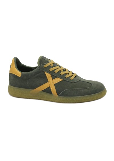 1 - MUNICH 8290181 BARRU 181 verde scarpe uomo sneakers lacci pelle scamosciata
