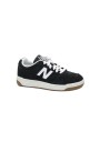1 - NEW BALANCE GSB480 SB nero bianco scarpe ragazzi lacci sneakers pelle scamosciata