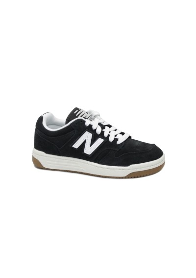 1 - NEW BALANCE GSB480 SB nero bianco scarpe ragazzi lacci sneakers pelle scamosciata