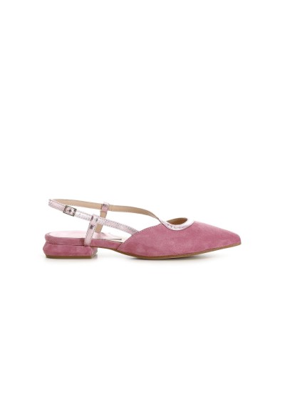 1 - CAFè NOIR ED5380 rosa ballerina donna cinturino caviglia punta pelle