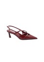 1 - STEVE MADDEN LIANA wine patent rosso vino scarpe decolletè donna pelle tacco cinturino punta