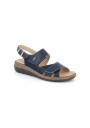 1 - GRUNLAND DASA SE0650 blu scarpe sandali donna strappi fibbia