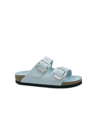 1 - BIRKENSTOCK ARIZONA BIG BUCKLE 1030374 baby blue high shine ciabatte donna fibbie
