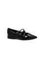 1 - KEYS 11530 black nero scarpe donna decolletè punta fibiette vernice