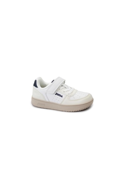 1 - JOMA JPIPE white bianco navy blu scarpe bambino sneaker strappo lacci elastici