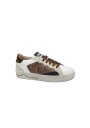 1 - KEYS 11300 white bronzo black scarpe sneakers donna glitter lacci