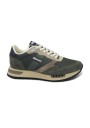 1 - BLAUER RYDER01 military navy verde scarpe uomo sneakers lacci camoscio pelle tessuto