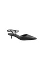 1 - STEVE MADDEN ADELAIDE black leat nero scarpe decolletè donna pelle tacco cinturino punta