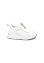 1 - CAFè NOIR DN1085 bianco scarpe donna sneakers in pelle elastici slip on gioiello zeppa