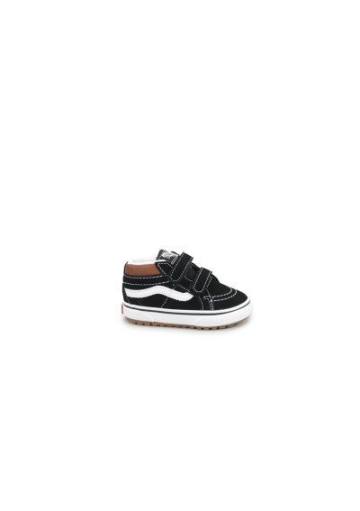 1 - VANS SK8-MID D109AS1 black tortoiseshell nero scarpe bambino sneakers strappi mid pelle