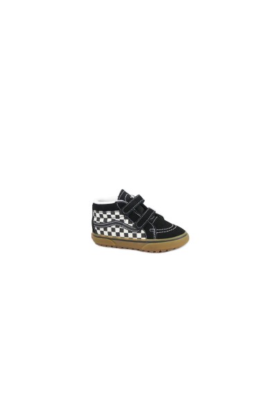1 - VANS SK8-MID REISSUE V 111KP1 checkerboard black marshm scacchi nero scarpe bambino sneakers strappi mid pelle