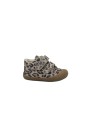 1 - NATURINO COCOON 12904 taupe animalier scarpe bambina primi passi strappi suede