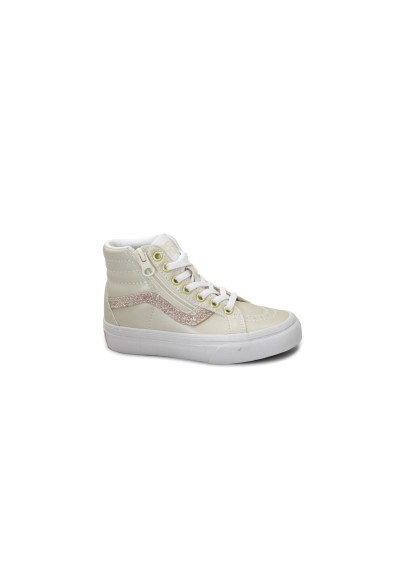 1 - VANS SK8-HI REISSUE YPDJR1 dazzled turtledove scarpe bambina sneakers alte lacci zip