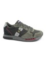 1 - BLAUER QUEENS01 black military verde grigio scarpe uomo sneakers lacci camoscio tessuto