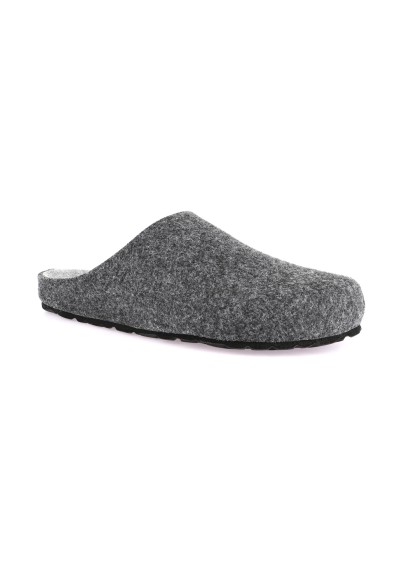 1 - GRUNLAND LOCO CB2019 asfalto cenere grigio ciabatte pantofola uomo feltro re-soft